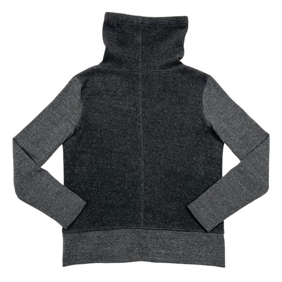 Alo Yoga Rift Long Sleeve Pullover Top in Charcoal Heather Small Casual Cozy - Picture 8 of 11